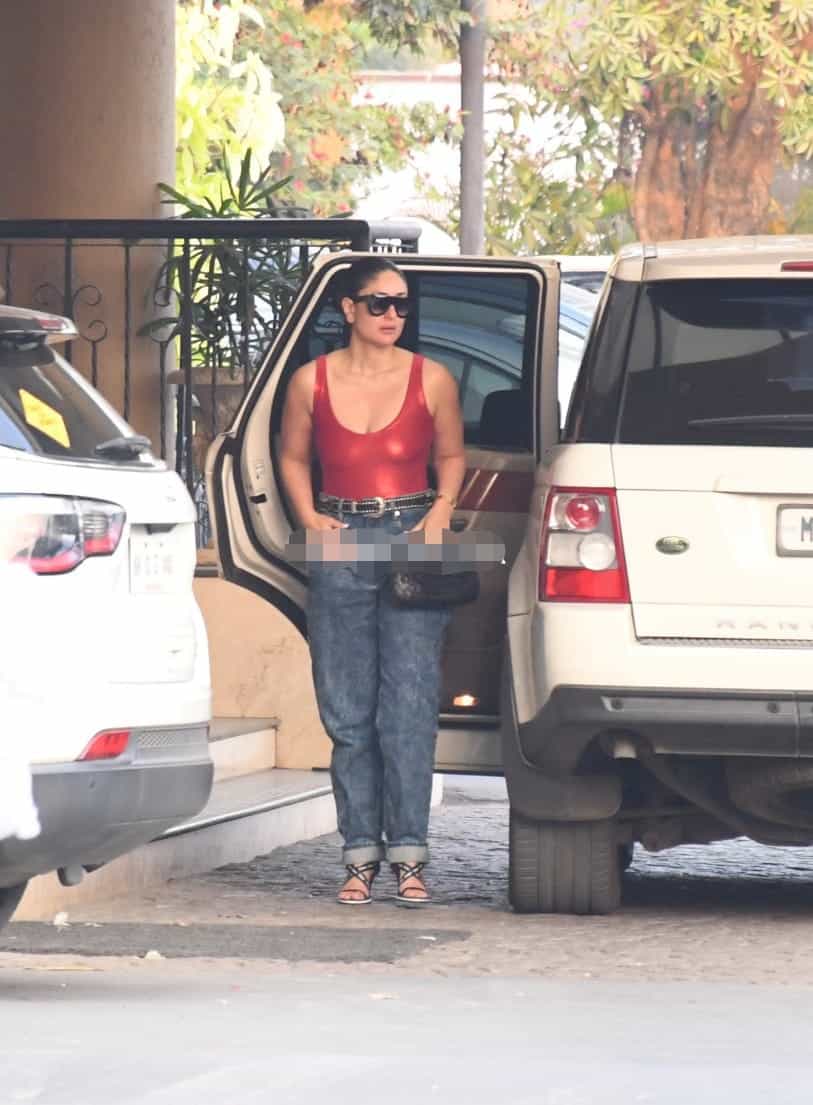 Kareena Kapoor Khan looks stunning in red as she walks around the city with Saif Ali Khan; PHOTOS